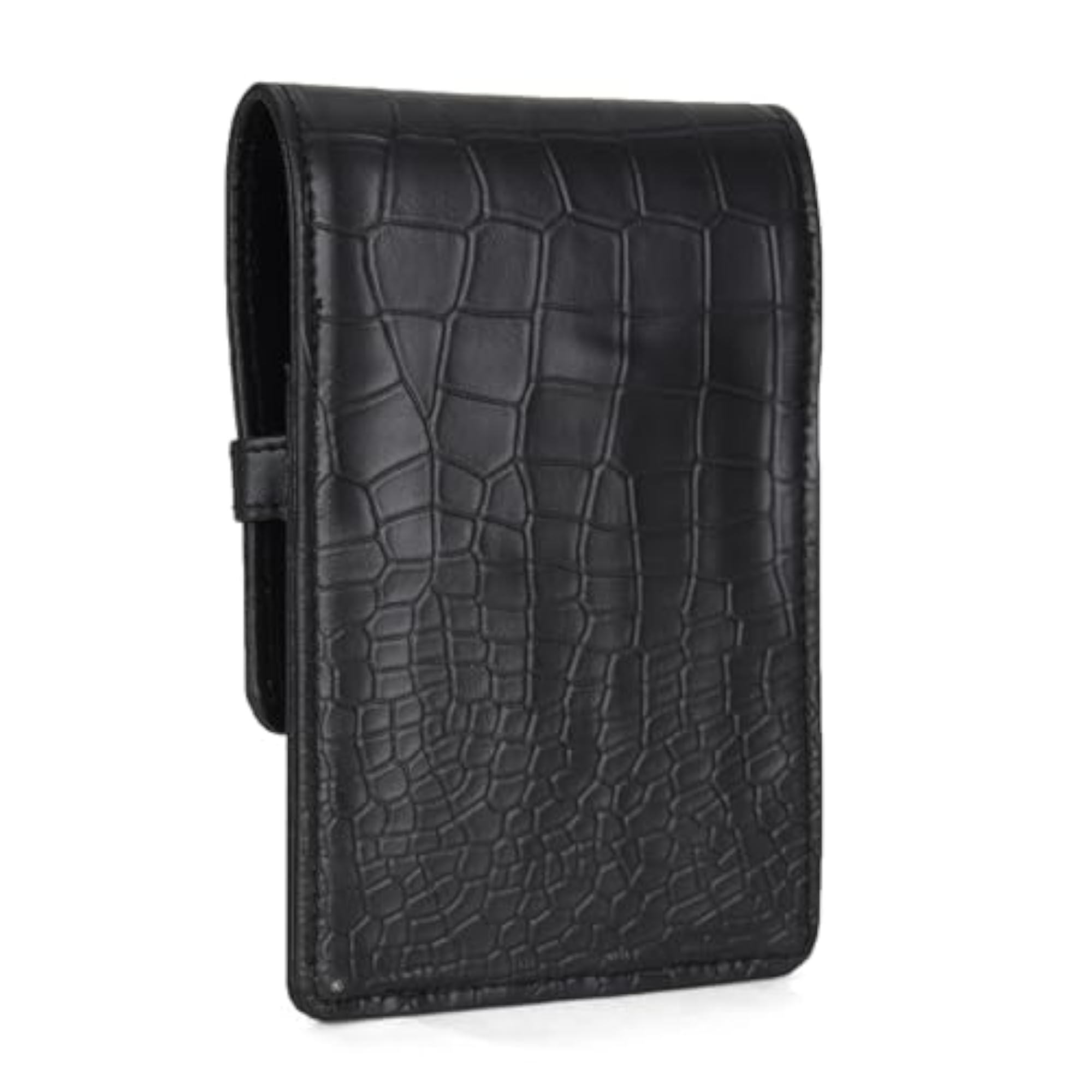 PU Leather Pen Holder for 5 Pens, Colour Croco-Black